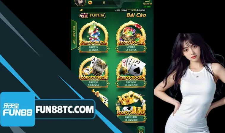 Bài Cào Fun88 có tới 6 phòng cược khác nhau mang tới sân chơi đa dạng cho anh em Bài Cào Fun88 có tới 6 phòng cược khác nhau mang tới sân chơi đa dạng cho anh em