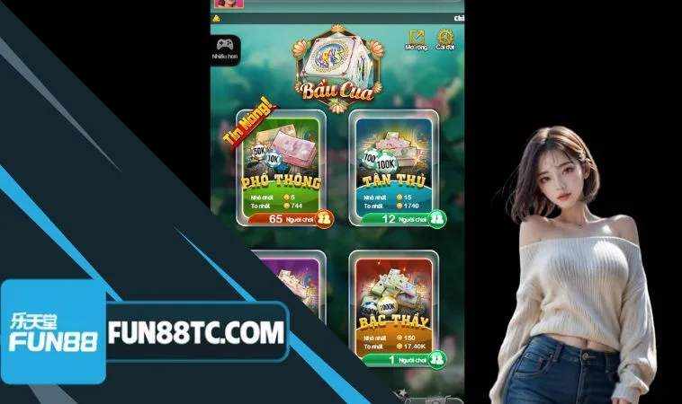 Bầu Cua Việt Nam Fun88 có nhiều phòng chơi cho phép anh em thỏa sức trải nghiệm Bầu Cua Việt Nam Fun88 có nhiều phòng chơi cho phép anh em thỏa sức trải nghiệm