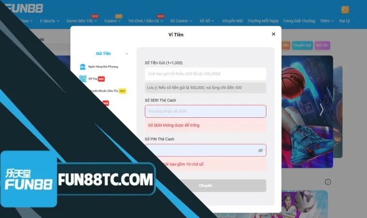 Khi áp dụng cách nạp Fun88 bằng thẻ Cash anh em cần lưu ý đến một vài vấn đề Khi áp dụng cách nạp Fun88 bằng thẻ Cash anh em cần lưu ý đến một vài vấn đề
